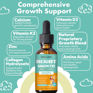 Premium <strong>Height</strong> Tall Liquid Drops <strong>Height</strong> <strong>Booster</strong> Drops for Kids Strong Healthy &amp; Development Support Supplement - Product Image 4