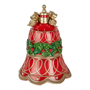 Cloche de Noël rouge de haute qualité en résine, artisanat décoratif de Noël, cadeaux de Noël parfaits et décoration intérieure - Product Image 2