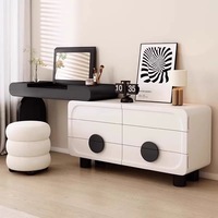 Coiffeuse moderne à lumière LED avec coffre de rangement pour le maquillage Beauté Vanité Coiffeuse pour chambre à coucher appartement salle de bain