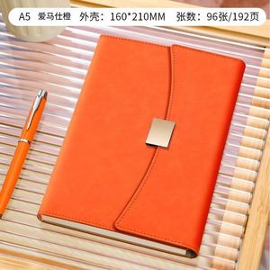 A5 PU Notebook Hardcover Magnetic Buckle High Quality Business Three-fold Diary Enterprise Customized LOGO Business <b>Gifts</b> - Product Image 2