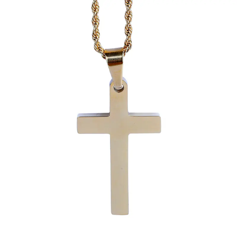 Bijoux pendentif croix pour hommes, conception classique simple, Jésus, foi