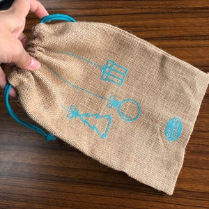 Sac d'emballage en jute naturel avec cordon de serrage, sac d'emballage pour chaussures en tissu de jute, pochette d'emballage pour jeans - Product Image 4