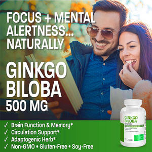 แปะก๊วย Biloba แคปซูล500มก. ความแรงพิเศษ500มก. ต่อการให้บริการสนับสนุนการทำงานของสมองและการสนับสนุนหน่วยความจำสำหรับผู้ชายและผู้หญิง - Product Image 3