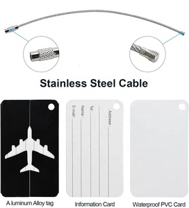 ขายส่งที่กําหนดเองแท็กกระเป๋าเดินทางคุณภาพสูงแท็กกระเป๋าส่งเสริมการขายเปล่าอลูมิเนียมอัลลอยด์แท็กกระเป๋าเครื่องบิน - Product Image 3