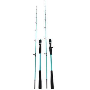 Canne à pêche légère pour jigging lent en fer, vente en gros transfrontalière 20 #   Canne à pêche en carbone à deux sections, action douce, pointe solide - Product Image 1
