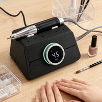 Nouvelle perceuse à ongles sans fil 45KRPM avec écran HD, faible bruit, sans vibrations, pédale intégrée, équipement professionnel pour salon