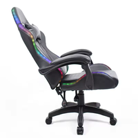 Chaise ergonomique de jeu pour ordinateur avec repose-pieds Chaise de jeu vidéo RVB avec dossier lombaire haut