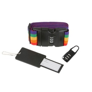Candado de combinación CJSJ con correa para equipaje, reajustable, de 3 dígitos, negro, juego de viaje para la seguridad de la maleta - Product Image 3