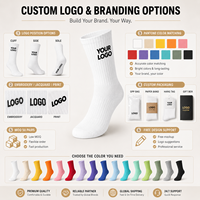 Chaussettes Montantes de Sport Personnalisées pour Femme, en Coton Athlétique, avec Logo et Lettres Brodés, Idéales pour la Gym