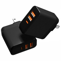 Chargeur mural à charge rapide USB C 30W double port Adaptateur secteur protégé OTP Bloc de charge pour téléphone portable