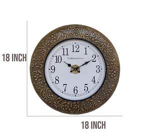 Premium Handcrafted <b>Oversized</b> Plastic Wooden <b>Wall</b> <b>Clock</b> Antique Imitation Rustic Finish Customizable Design for - Product Image 2