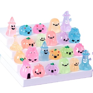 ตุ๊กตาสัตว์การ์ตูนน่ารัก ไฟกลางคืน ฮาโลวีน ผี ฟักทอง DIY งานฝีมือเรซิ่นขนาดเล็ก สำหรับตกแต่งสวน โต๊ะทำงาน ของตกแต่งบ้าน - Product Image 1