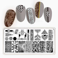Plaque de stamping pour ongles en acier inoxydable, motif vague océanique, poisson Koi, voilier marin, logo personnalisé, modèle de nail art pour DIY