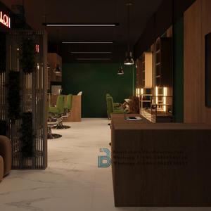 แผงกระจกเฟอร์นิเจอร์สำหรับร้านตัดผมร้านทำผมพร้อมไฟ LED สำหรับตกแต่งร้านเสริมสวย - Product Image 5