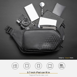 TANGCOOL Bolso bandolera para hombre, impermeable, antirrobo, con puerto de carga USB, informal, para viaje - Product Image 5