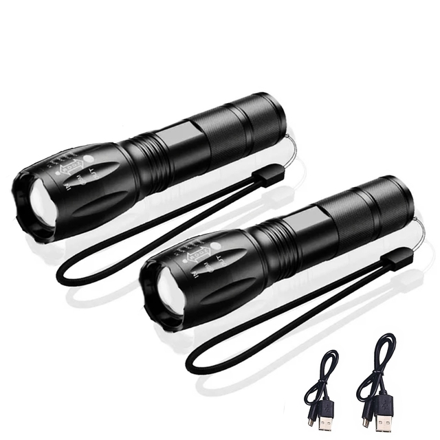 Rechargeable Flashlights High Lumen Brightest Led Flashlight with 5 Modes Waterproof Handheld Type-C Super Bright Flashlight