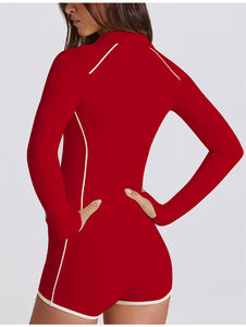 Chaquetas Deportivas de Yoga con Cierre y Manga Larga en Color Blanco con Contraste, para Mujer, Ajustadas, Transpirables, para Correr y Hacer Ejercicio - Product Image 3