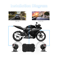 Caméra de tableau de bord pour moto Podofo, 1080P HD, mini enregistreur vidéo caché pour moto, étanche IP67, enregistrement en boucle, vente en gros d'usine