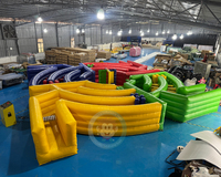 Jeu d'arène de labyrinthe gonflable de parcours d'obstacles étourdi jeu multijoueur de Machine rotative gonflable commerciale gonflable