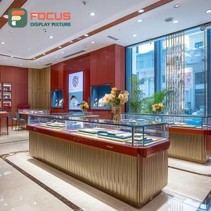 Exhibidores Modernos para Joyería, Vitrina de Vidrio con Marco Metálico para Tienda de Joyería - Product Image 6