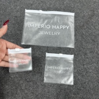 Pochette translucide givrée pour affichage de produits professionnels, mini sac à fermeture éclair, sac d'emballage en gros pour bijoux