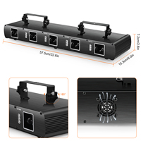 RGBYC Laser + LED RGB Stage Light Line Laser Light avec télécommande DMX pour Bar DJ Club Disco Stage Laser Lighting
