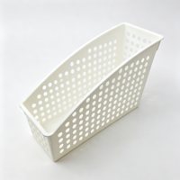 Panier de rangement carré en plastique PP blanc avec poignée, idéal pour l'organisation des armoires et étagères d'hôtels et de bureaux – Vente en gros OEM/ODM