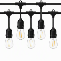 Guirlandes lumineuses LED S14 étanches IP65 pour décorations de fêtes, éclairage extérieur, patio, jardin, mariage, fête