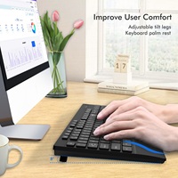 Seenda — mini clavier et souris sans fil, accessoire pour ordinateur 2.4G parfait pour un notebook ou portable