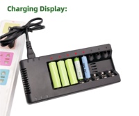 Chargeur de batterie universel HONGDONG à 8 emplacements pour piles rechargeables AA AAA NiMH NiCd, prise EU, emplacements de charge indépendants, appareil photo, CE