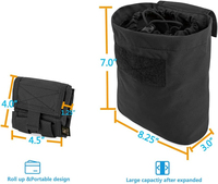 Pochette de récupération MOLLE pliable, sac tactique rétractable à cordon avec design compact et pliable