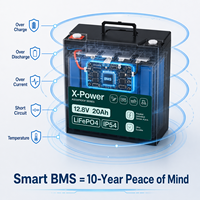 Batterie Lithium LiFePO4 à Décharge Profonde 12.8V 20Ah pour VR, Yacht, Stockage d'Énergie Solaire - Livraison Rapide depuis l'Entrepôt UE - X-Power XP-LFP12100