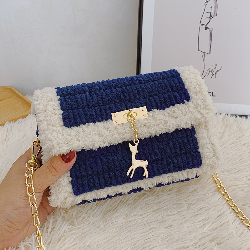 Kit de bolsos de ganchillo azul oscuro