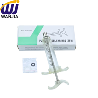 Seringue vétérinaire en plastique et acier TPX WANJIA, seringue à embout Luer Lock réglable pour animaux, injecteur pour bovins, ovins, porcins, utilisation en élevage