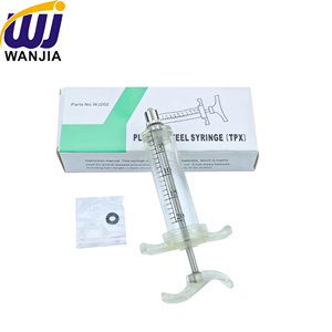 Шприц WANJIA из термопластичного полиэтилена (<span class=keywords><strong>TPX</strong></span>) с пластиково-металлическим инжектором, ветеринарный, оранжевый, для инъекций вакцин птице, домашней и скотной живности - Product Image 1