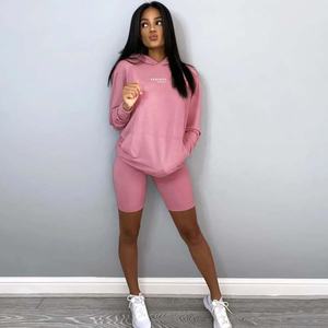Vêtements pour femmes, ensemble sweat-shirt et short 2 pièces le plus vendu, vêtements de rue décontractés, sweat-shirts oversize, ensembles pour femmes - Product Image 3