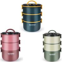 Bento zum Mitnehmen 306 Edelstahl Lunchbox Schule wieder verwendbares Schüler Mittagessen mit Lunchbox wärmer Heiz boxen