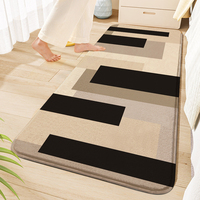 Alfombra para Dormitorio, Alfombra de Estilo Crema para el Dormitorio, Alfombra de Alta Gama para Ventana, Alfombra Simple con Patrón Geométrico Abstracto