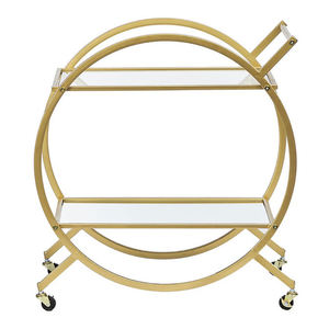 Moderne Luxe Stijl Bar Serveerwagen Nieuwe Luxe Hotels <span class=keywords><strong>Trolley</strong></span> Meubelen Item Voor Thuis Bar Metalen Serveerwagen - Product Image 5
