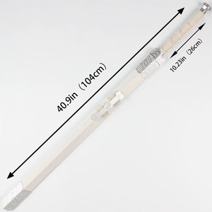 <span class=keywords><strong>Espada</strong></span> de Madera Han <span class=keywords><strong>Jian</strong></span> Recta Retro de 104 cm con Funda de Textura Blanca Agrietada para Prácticas de Artes Marciales - Product Image 6