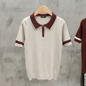 <span class=keywords><strong>Polo</strong></span> a Maniche Corte da Uomo di Nuovo Stile con Revers <span class=keywords><strong>T</strong></span>-<span class=keywords><strong>shirt</strong></span> di Tendenza Ampia Estiva di <span class=keywords><strong>Marca</strong></span> alla Moda a Mezza Manica - Product Image 2