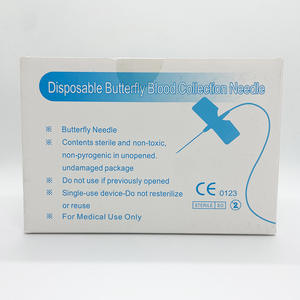ชุดเข็มผีเสื้อสำหรับสัตวแพทย์แบบใช้แล้วทิ้ง ผลิตจากพลาสติก ปลอดภัยต่อสิ่งแวดล้อม สำหรับการเก็บเลือดอย่างมีประสิทธิภาพ ขนาด 21g 22g - Product Image 1