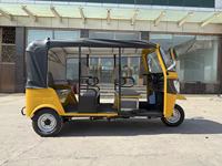 Tricycle cargo à essence 200cc confortable à carrosserie ouverte avec auvent, 3 roues, pour utilisation professionnelle comme taxi
