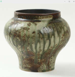 <span class=keywords><strong>Fleur</strong></span> bord vert olive vase en céramique pied funéraire petit vase en céramique styles wabi sabi - Product Image 6