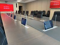 Sistema de videoconferencia LCD de elevación motorizada con micrófono de función de votación de traducción de control remoto para control remoto