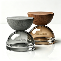 Flacon de parfum rond en verre, nouveau design 2026, gris luxueux, 100 ml, flacon de parfum unique avec boîte