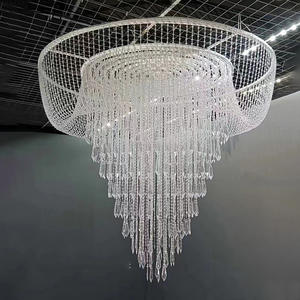 Accessoires de mariage en gros, décoration de plafond, rideau de perles en acrylique cristallin, pendentif de route de mariage, <span class=keywords><strong>arc</strong></span> de scène, rideau décoratif. - Product Image 1