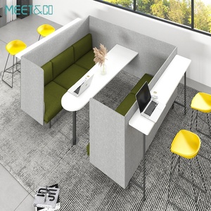 Commercial Modern L-Shape Fabric Reception <b>Sofa</b> Couch Set <b>Convertible</b> Home Office Apartment Living Room Bedroom Metal Hospitals - Product Image 6