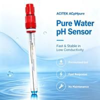 Électrode pH pour station de traitement d'eau pure, analyse eau-vapeur, capteur de référence à gel pressurisé pour échantillons à faible conductivité, OEM ODM