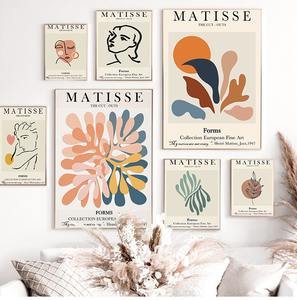 <span class=keywords><strong>Pinturas</strong></span> de arte de pared para decoración del hogar, póster de combinación minimalista, estilo nórdico, de la famosa artista Henry <span class=keywords><strong>Matisse</strong></span>, gran oferta - Product Image 1